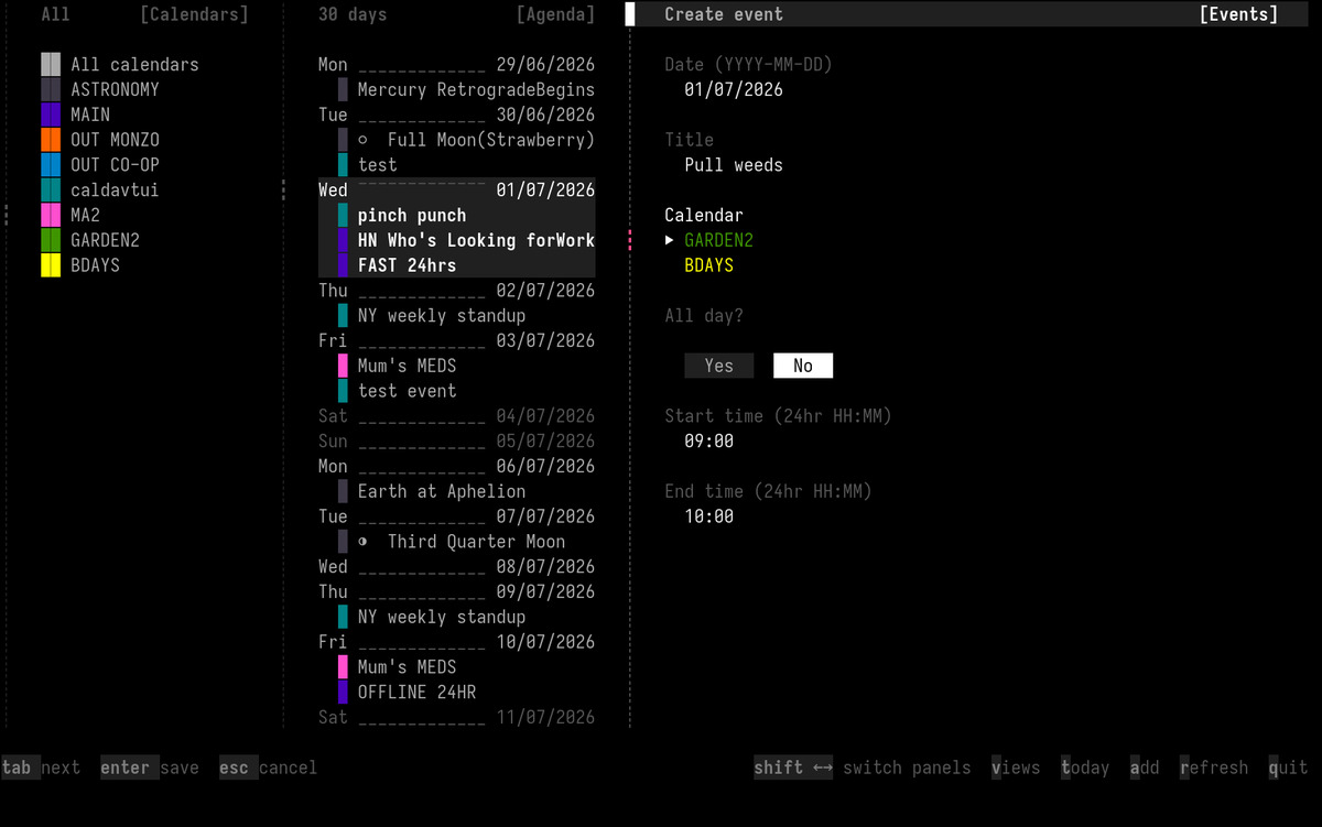 Create Event (132 columns)